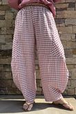 Nonni Gingham Classic Barrel Pant Indian Pink